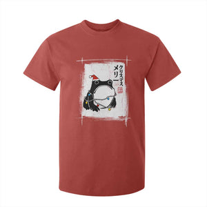 Funny Christmas Japanese T Shirt For Kid Santa Frog Ukiyoe Art TS11 Red Print Your Wear