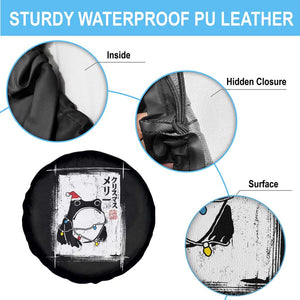 Funny Christmas Japanese Spare Tire Cover Santa Frog Ukiyoe Art TS11 Print Your Wear