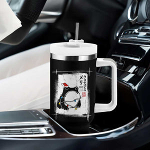 Funny Christmas Japanese Tumbler With Handle Santa Frog Ukiyoe Art TS11 Print Your Wear