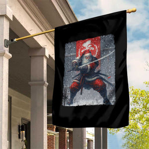 Christmas Samurai Santa Garden Flag Japanese Xmas Warrior Sword Katana TS11 Print Your Wear