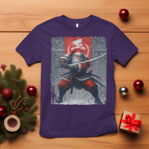 Christmas Samurai Santa T Shirt Japanese Xmas Warrior Sword Katana TS11 Purple Print Your Wear