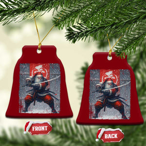 Christmas Samurai Santa Ceramic Ornament Japanese Xmas Warrior Sword Katana TS11 Print Your Wear
