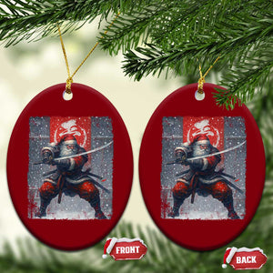 Christmas Samurai Santa Ceramic Ornament Japanese Xmas Warrior Sword Katana TS11 Print Your Wear