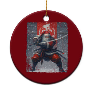 Christmas Samurai Santa Ceramic Ornament Japanese Xmas Warrior Sword Katana TS11 1pc Red Print Your Wear