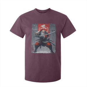 Christmas Samurai Santa T Shirt For Kid Japanese Xmas Warrior Sword Katana TS11 Maroon Print Your Wear