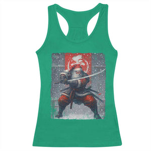 Christmas Samurai Santa Racerback Tank Top Japanese Xmas Warrior Sword Katana TS11 Irish Green Print Your Wear
