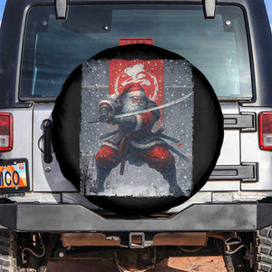 Christmas Samurai Santa Spare Tire Cover Japanese Xmas Warrior Sword Katana TS11 No hole Black Print Your Wear
