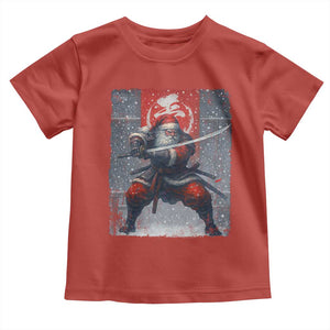 Christmas Samurai Santa Toddler T Shirt Japanese Xmas Warrior Sword Katana TS11 Red Print Your Wear