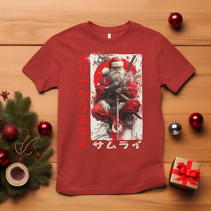 Christmas Samurai Santa T Shirt Japanese Xmas Warrior Ukiyo-e Art TS11 Red Print Your Wear