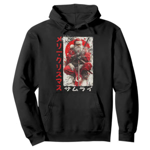 Christmas Samurai Santa Hoodie Japanese Xmas Warrior Ukiyo-e Art TS11 Black Print Your Wear