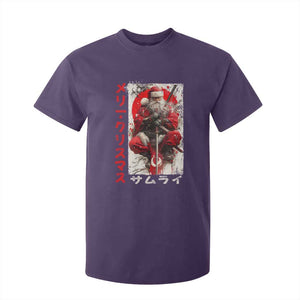 Christmas Samurai Santa T Shirt For Kid Japanese Xmas Warrior Ukiyo-e Art TS11 Purple Print Your Wear