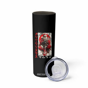 Christmas Samurai Santa Skinny Tumbler Japanese Xmas Warrior Ukiyo-e Art TS11 Print Your Wear