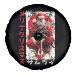 Christmas Samurai Santa Spare Tire Cover Japanese Xmas Warrior Ukiyo-e Art TS11 Print Your Wear