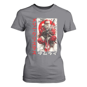 Christmas Samurai Santa T Shirt For Women Japanese Xmas Warrior Ukiyo-e Art TS11 Charcoal Print Your Wear