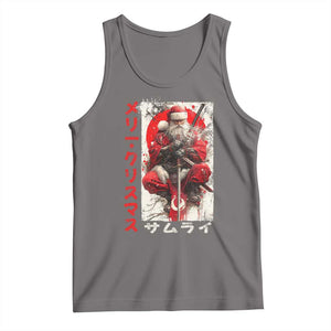 Christmas Samurai Santa Tank Top Japanese Xmas Warrior Ukiyo-e Art TS11 Deep Heather Print Your Wear