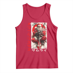 Christmas Samurai Santa Tank Top Japanese Xmas Warrior Ukiyo-e Art TS11 Red Print Your Wear