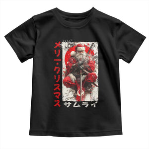 Christmas Samurai Santa Toddler T Shirt Japanese Xmas Warrior Ukiyo-e Art TS11 Black Print Your Wear