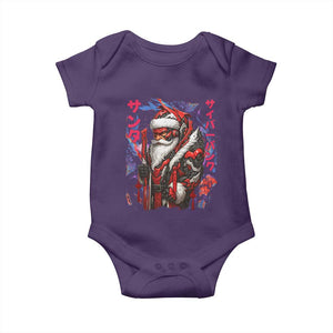 Christmas Cyberpunk Santa Baby Onesie Japanese Xmas Techwear Manga Anime TS11 Purple Print Your Wear