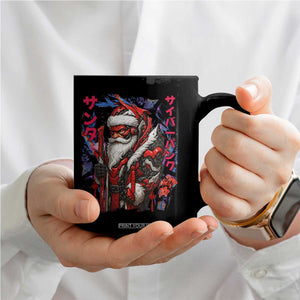 Christmas Cyberpunk Santa Coffee Mug Japanese Xmas Techwear Manga Anime TS11 Print Your Wear