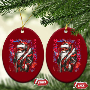 Christmas Cyberpunk Santa Ceramic Ornament Japanese Xmas Techwear Manga Anime TS11 Print Your Wear