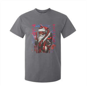 Christmas Cyberpunk Santa T Shirt For Kid Japanese Xmas Techwear Manga Anime TS11 Charcoal Print Your Wear