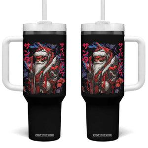 Christmas Cyberpunk Santa Tumbler With Handle Japanese Xmas Techwear Manga Anime TS11 One Size: 40 oz Black Print Your Wear