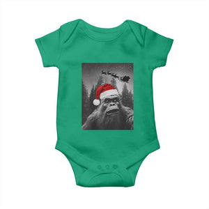 Funny Bigfoot Santas Sleigh Selfie Christmas Baby Onesie TS11 Irish Green Print Your Wear