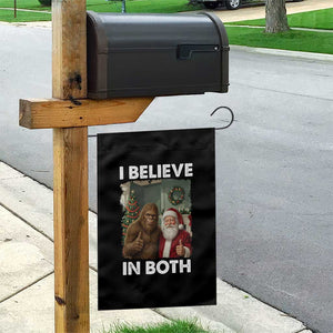 Funny Christmas Santa Bigfoot Garden Flag I Believe In Both Xmas Holiday TS11 Print Your Wear