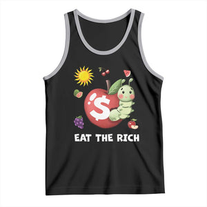 Funny Eat The Rich Tank Top Hungry Caterpillar Fruit Social Activist TS11 Black Athletic Heather Print Your Wear
