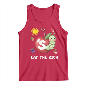 Funny Eat The Rich Tank Top Hungry Caterpillar Fruit Social Activist TS11 Red Print Your Wear