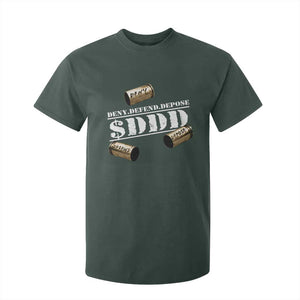 Deny Defend Depose T Shirt For Kid $DDD Vintage Bronze Bullet Shells TS11 Dark Forest Green Print Your Wear