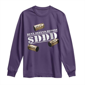 Deny Defend Depose Long Sleeve Shirt $DDD Vintage Bronze Bullet Shells TS11 Purple Print Your Wear