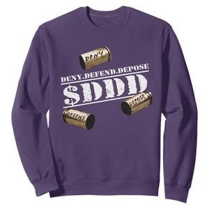 Deny Defend Depose Sweatshirt $DDD Vintage Bronze Bullet Shells TS11 Purple Print Your Wear