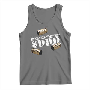 Deny Defend Depose Tank Top $DDD Vintage Bronze Bullet Shells TS11 Black Heather Print Your Wear