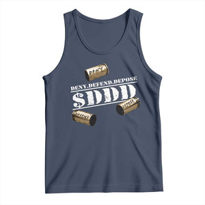 Deny Defend Depose Tank Top $DDD Vintage Bronze Bullet Shells TS11 Navy Print Your Wear