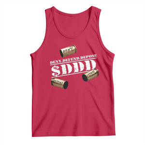 Deny Defend Depose Tank Top $DDD Vintage Bronze Bullet Shells TS11 Red Print Your Wear