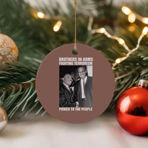 Martin Luther King And Malcolm X Ceramic Ornament Brothers In Arms Fighting Terrorism Power To The People TS11 1pc Mocha Print Your Wear