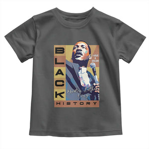 I Have A Dream Martin Luther King MLK Quote Toddler T Shirt Black History Month TS11 Dark Heather Print Your Wear