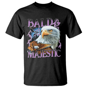 Funny Eagle Bald And Majestic T Shirt Vintage Eagle Thunder Storm TS11 Black Print Your Wear