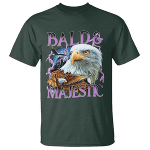Funny Eagle Bald And Majestic T Shirt Vintage Eagle Thunder Storm TS11 Dark Forest Green Print Your Wear