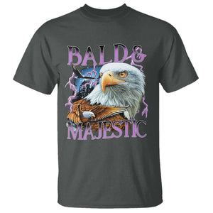 Funny Eagle Bald And Majestic T Shirt Vintage Eagle Thunder Storm TS11 Dark Heather Print Your Wear