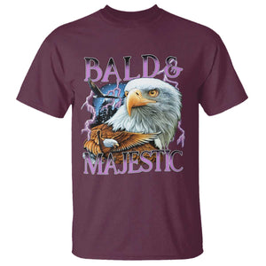Funny Eagle Bald And Majestic T Shirt Vintage Eagle Thunder Storm TS11 Maroon Print Your Wear