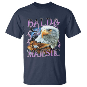 Funny Eagle Bald And Majestic T Shirt Vintage Eagle Thunder Storm TS11 Navy Print Your Wear