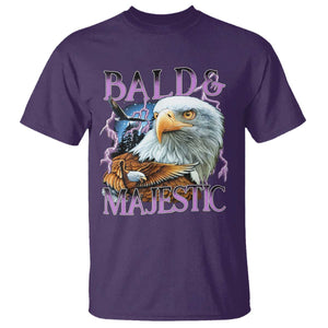 Funny Eagle Bald And Majestic T Shirt Vintage Eagle Thunder Storm TS11 Purple Print Your Wear