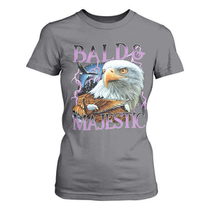 Funny Eagle Bald And Majestic T Shirt For Women Vintage Eagle Thunder Storm TS11 Charcoal Print Your Wear