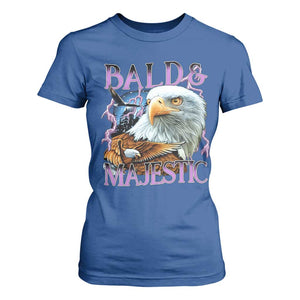 Funny Eagle Bald And Majestic T Shirt For Women Vintage Eagle Thunder Storm TS11 Royal Blue Print Your Wear