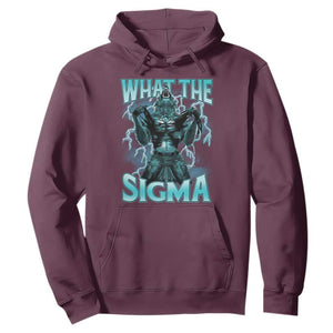 Funny What The Sigma Hoodie Alpha Wolf Oddly Specific Thunder Meme TS11 Maroon Print Your Wear