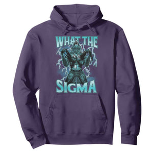 Funny What The Sigma Hoodie Alpha Wolf Oddly Specific Thunder Meme TS11 Purple Print Your Wear