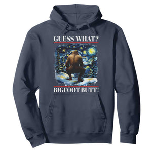 Funny Bigfoot Guess What Hoodie Butt Sasquatch Starry Night TS11 Navy Print Your Wear