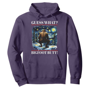 Funny Bigfoot Guess What Hoodie Butt Sasquatch Starry Night TS11 Purple Print Your Wear
